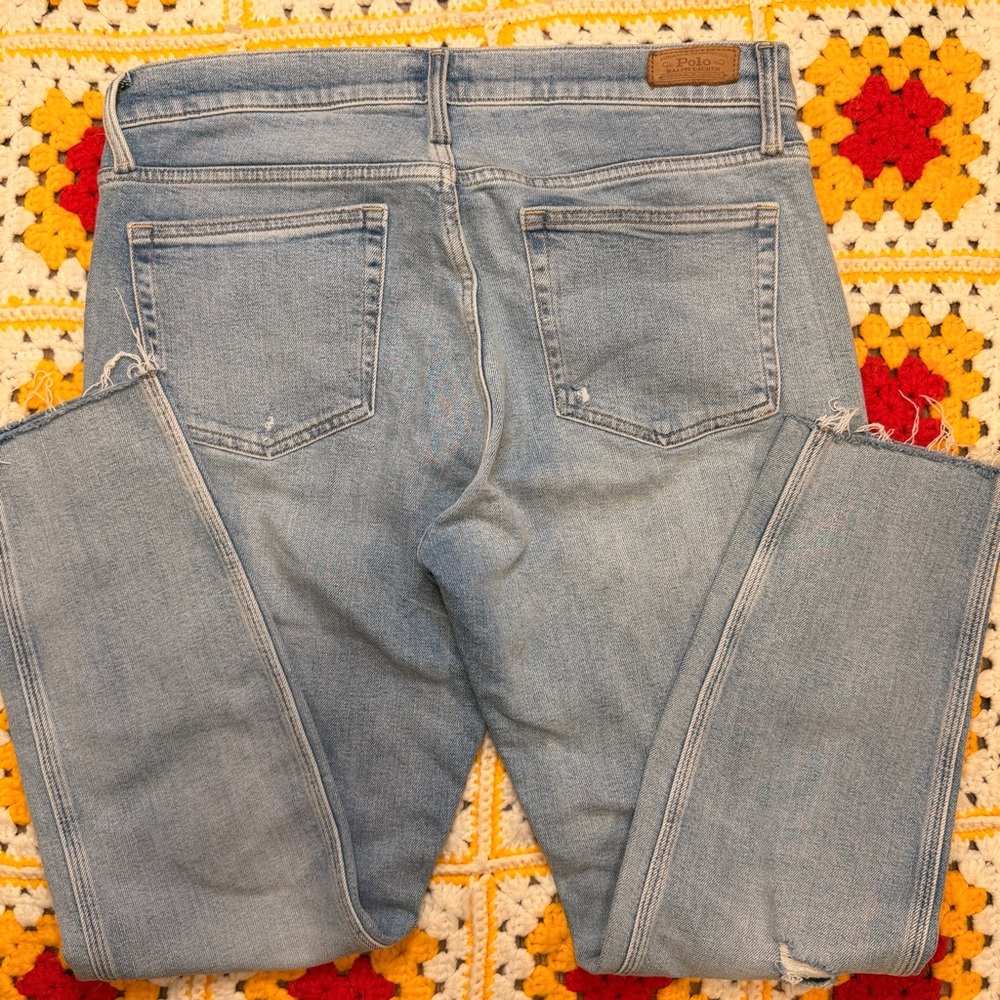 Polo RALPH LAUREN Womens 31 (10/12) TOMPKINS Skinny Mid Rise Crop Ankle Jeans